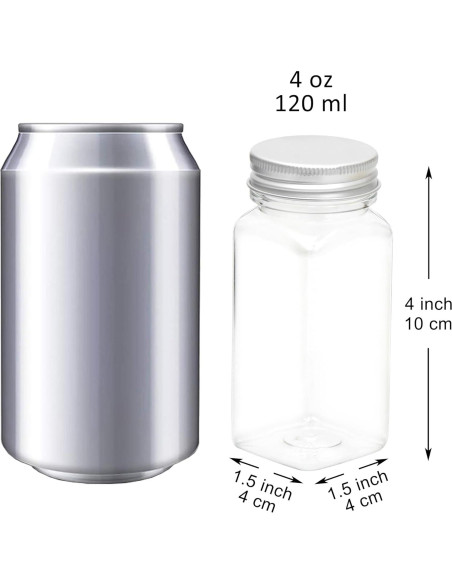 Tarros de Especias de Plástico Youngever 12 Paquete 118ml