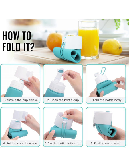 Botella de Agua Plegable Nefeeko S1 PRO 750ml A Prueba de Fugas Botella de Agua Plegable Nefeeko S1 PRO 750ml A Prueba de Fugas