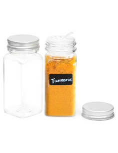 Tarros de Especias de Plástico Youngever 12 Paquete 118ml