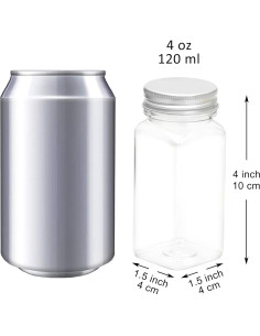 Tarros de Especias de Plástico Youngever 12 Paquete 118ml 2