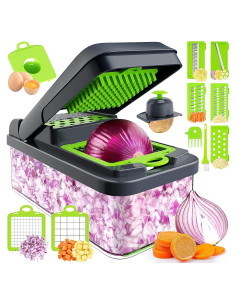Cortador de Verduras 12 en 1 MealHelper con 7 Cuchillas