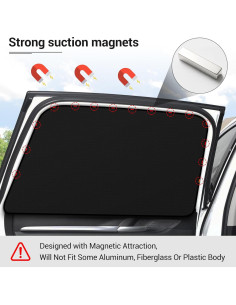 Sombrillas de Ventana ZATOOTO - 4 Pcs Magnéticas para Auto 2