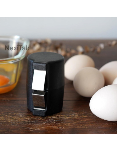 Abridor de Cáscara de Huevo NexiTab Negro Acero Inoxidable