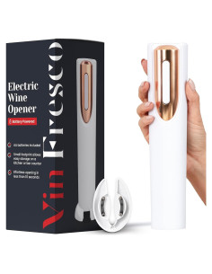 Abridor de Vino Eléctrico VIN FRESCO 60E Blanco y Oro Rosa