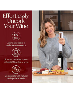Abridor de Vino Eléctrico VIN FRESCO 60E Blanco y Oro Rosa 2