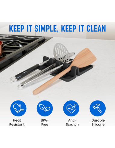 Soporte de Cuchara de Silicona Cooler Kitchen - 2 Piezas