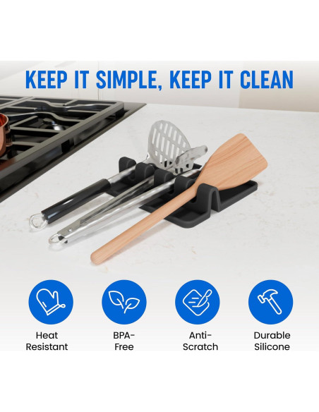 Soporte de Cuchara de Silicona Cooler Kitchen - 2 Piezas