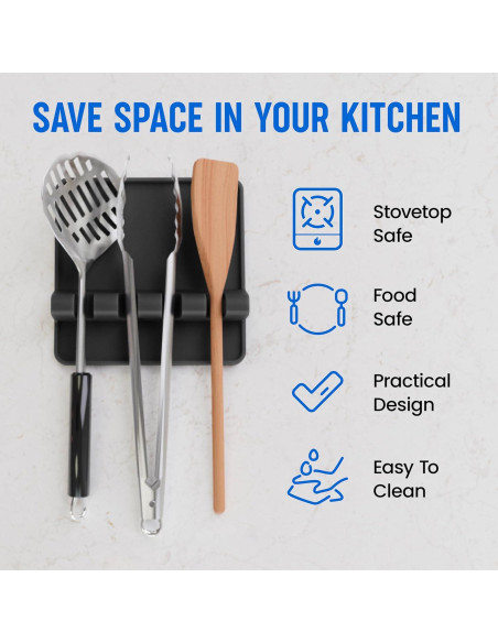 Soporte de Cuchara de Silicona Cooler Kitchen - 2 Piezas