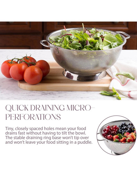 Colador Acero Inoxidable Bellemain 3QT y 5QT Apto Lavavajillas Colador Acero Inoxidable Bellemain 3QT y 5QT Apto Lavavajillas