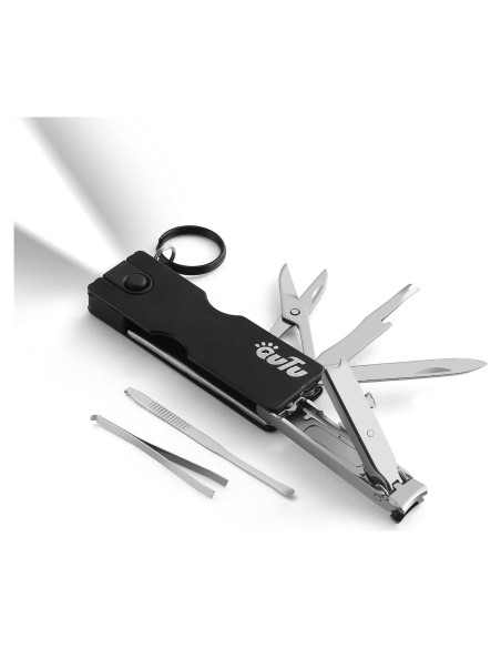Multiherramienta de Llavero OUTU 8 en 1 Cortauñas y Tijeras