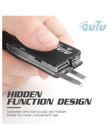 Multiherramienta de Llavero OUTU 8 en 1 Cortauñas y Tijeras