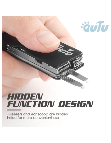 Multiherramienta de Llavero OUTU 8 en 1 Cortauñas y Tijeras