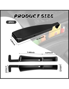 Organizador Relleno Espacio Asientos Coche Carleef Negro 2