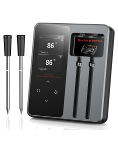 Termómetro Digital Inalámbrico AYMDKI FM2205 con App, 2 Sondas, IP67