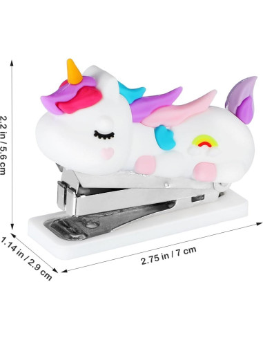 Grapadora Mini Portátil LALAFINA Diseño Caricatura 7x5.6cm