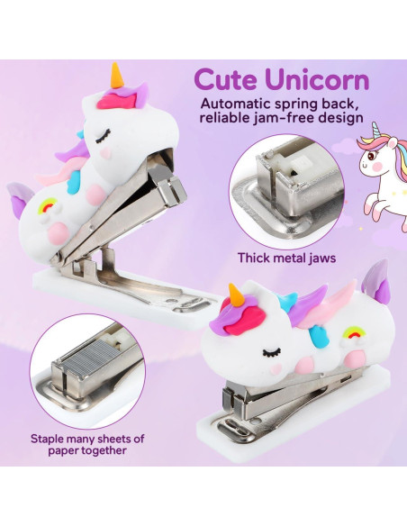 Grapadora Mini Portátil LALAFINA Diseño Caricatura 7x5.6cm