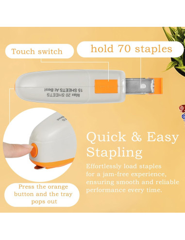 Grapadora Eléctrica Automática XY-WQ Gris - Capacidad 15 Hojas