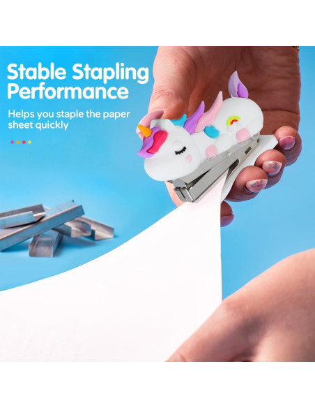 Grapadora Mini Portátil LALAFINA Diseño Caricatura 7x5.6cm