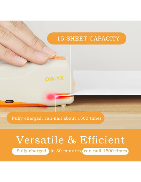 Grapadora Eléctrica Automática XY-WQ Gris - Capacidad 15 Hojas