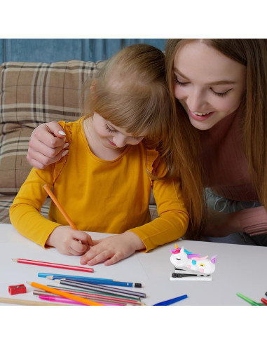 Grapadora Mini Portátil LALAFINA Diseño Caricatura 7x5.6cm