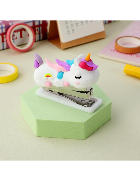 Grapadora Mini Portátil LALAFINA Diseño Caricatura 7x5.6cm