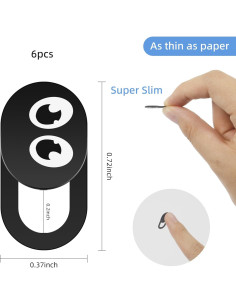 Cubierta de Cámara Deslizante Pretwad 6PCS para Laptop y Smartphone 2