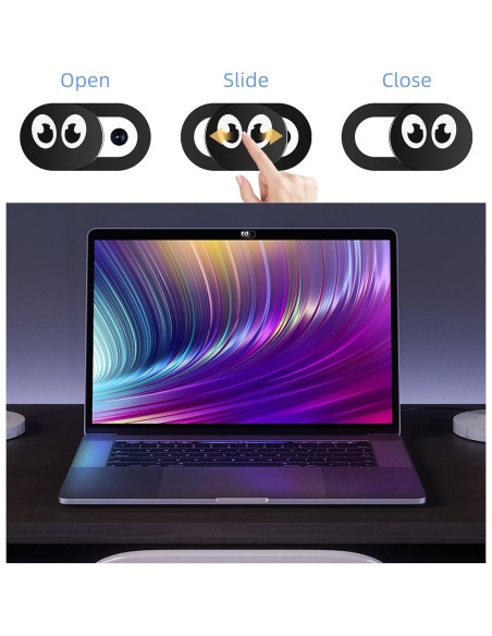 Cubierta de Cámara Deslizante Pretwad 6PCS para Laptop y Smartphone