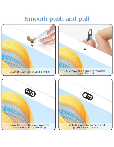 Cubierta de Cámara Deslizante Pretwad 6PCS para Laptop y Smartphone