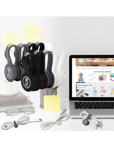 Organizadores de Cables Magnéticos SUNFICON 10 Piezas Gris 2