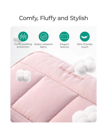 BAGSMART Organizador Electrónico Rosa para Viajes y Cables