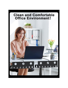 Delamu Bandeja de Gestión de Cables Metal Negro 40 cm 2