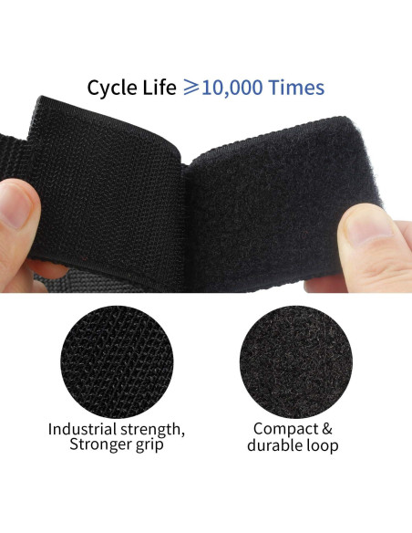 Organizador de Cables LuBanSir 9 Paquetes 33 cm Negro