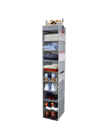 Organizador Colgante de Zapatos Roomtalk 10 Estantes Gris