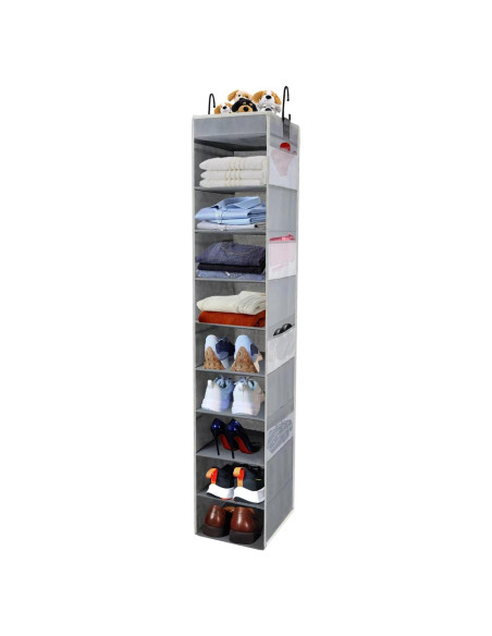 Organizador Colgante de Zapatos Roomtalk 10 Estantes Gris