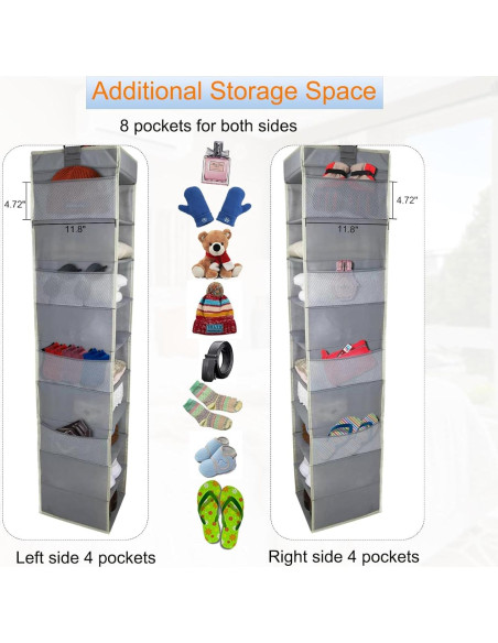 Organizador Colgante de Zapatos Roomtalk 10 Estantes Gris