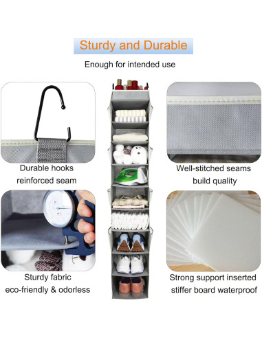 Organizador Colgante de Zapatos Roomtalk 10 Estantes Gris