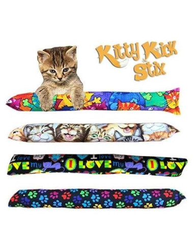 Kitty Kick Stix Juguete para Gato 38 cm Set de 2 Catnip