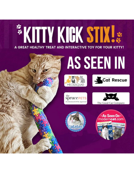 Kitty Kick Stix Juguete para Gato 38 cm Set de 2 Catnip