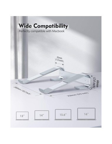 Soporte para Laptop SOQOOL Ergonómico Aluminio 10-15.6"