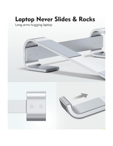 Soporte para Laptop SOQOOL Ergonómico Aluminio 10-15.6"