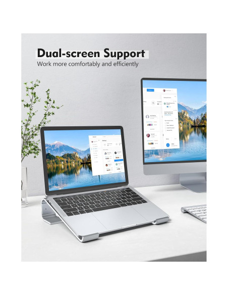 Soporte para Laptop SOQOOL Ergonómico Aluminio 10-15.6"