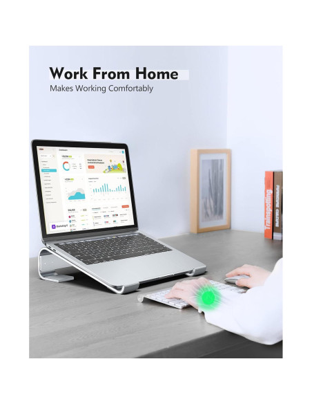 Soporte para Laptop SOQOOL Ergonómico Aluminio 10-15.6"