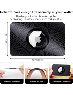 Soporte de Billetera para Airtag GOCII - Ultra Delgado Negro 2