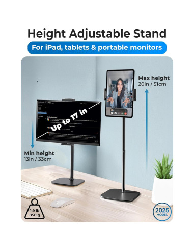 Soporte Ajustable para iPad Cooper TabStand Negro Noche 30 cm