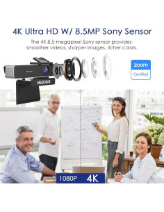 Cámara Web 4K NexiGo N950P con Control Remoto y Micrófonos 2