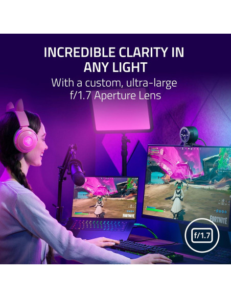 Webcam Razer Kiyo Pro Ultra 4K - Sensor Grande - Negro