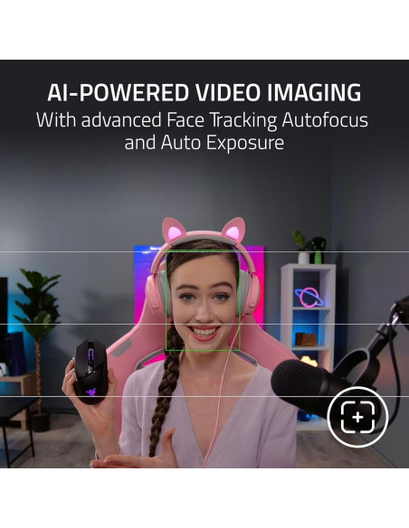 Webcam Razer Kiyo Pro Ultra 4K - Sensor Grande - Negro