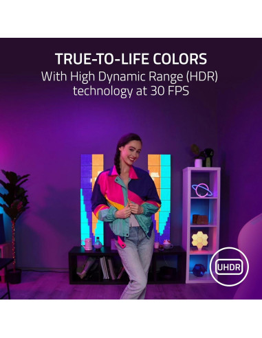 Webcam Razer Kiyo Pro Ultra 4K - Sensor Grande - Negro