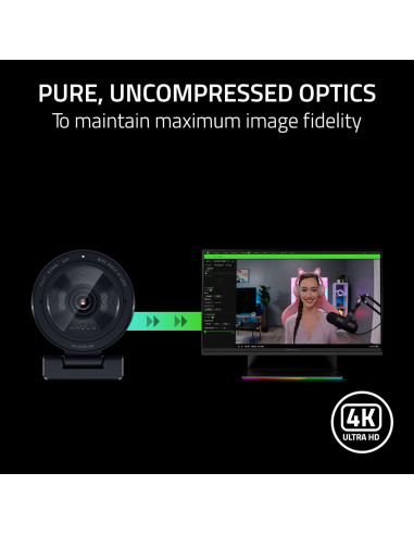 Webcam Razer Kiyo Pro Ultra 4K - Sensor Grande - Negro