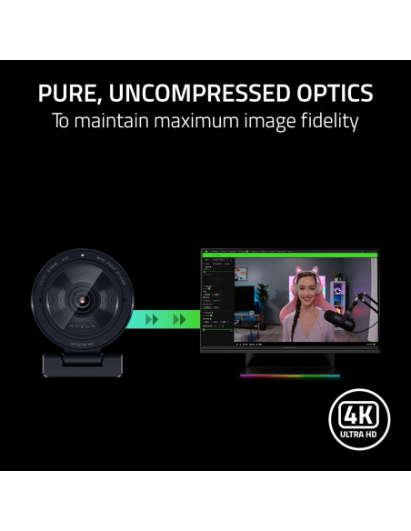 Webcam Razer Kiyo Pro Ultra 4K - Sensor Grande - Negro